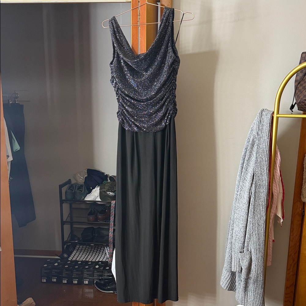 Elegant Black and Glitter Jumpsuit